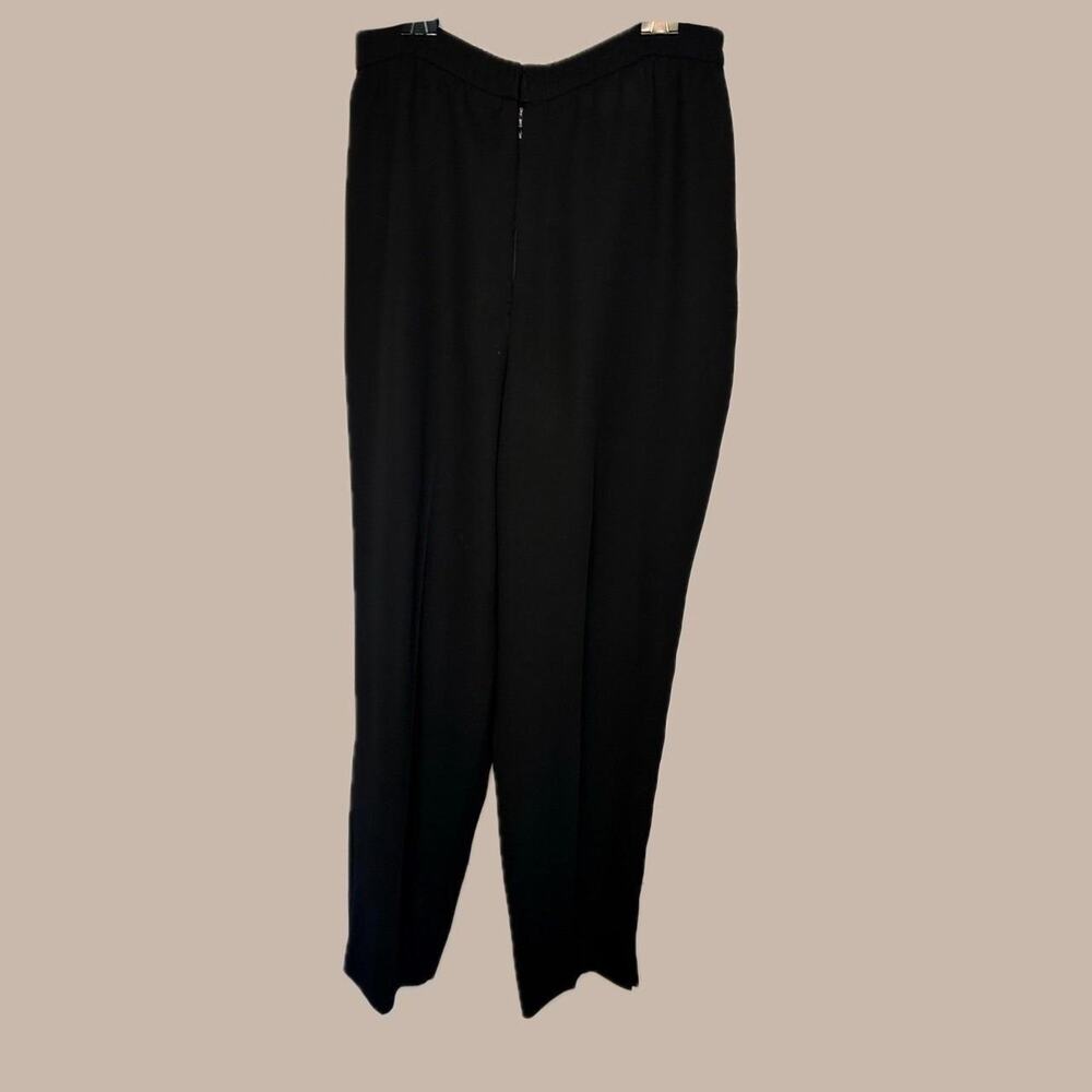 Black wool blend trousers